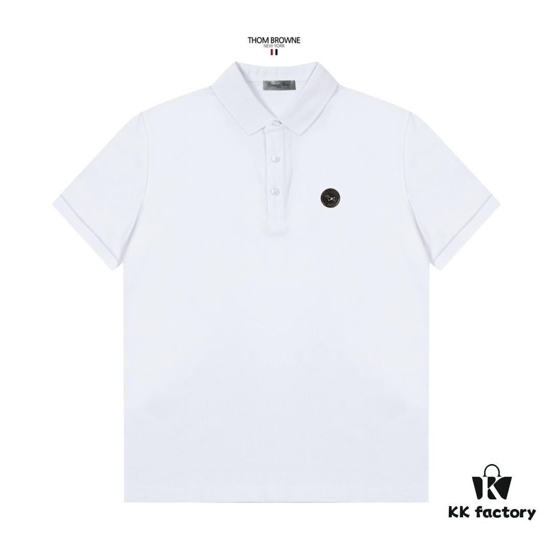 TB Tommy Brown Classic Logo Elegant Polo Shirt, Upgraded Retro Style Inspired by the 80s