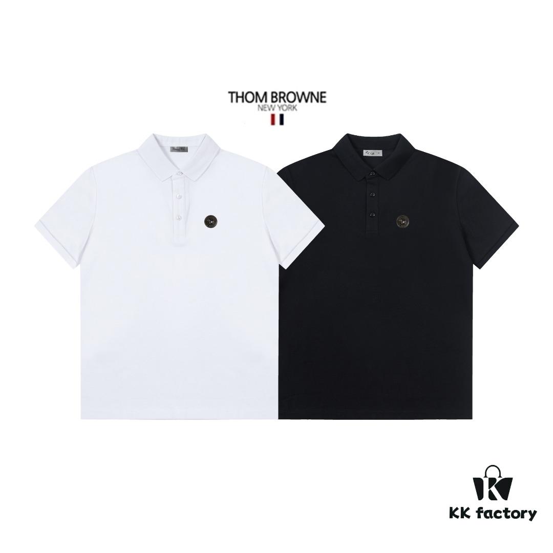 TB Tommy Brown Classic Logo Elegant Polo Shirt, Upgraded Retro Style Inspired by the 80s