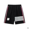2025 TB New Knit Shorts, Custom Fabric, Classic Three-Color Stripe, Refined Craftsmanship, Streamlined Tailored Fit, Straight Stripe Panel Design, Premium Custom Metal Drawstring, Smooth and Comfortable to Wear, Breathable with Textured 3D Structure, Stylish Casual Wear