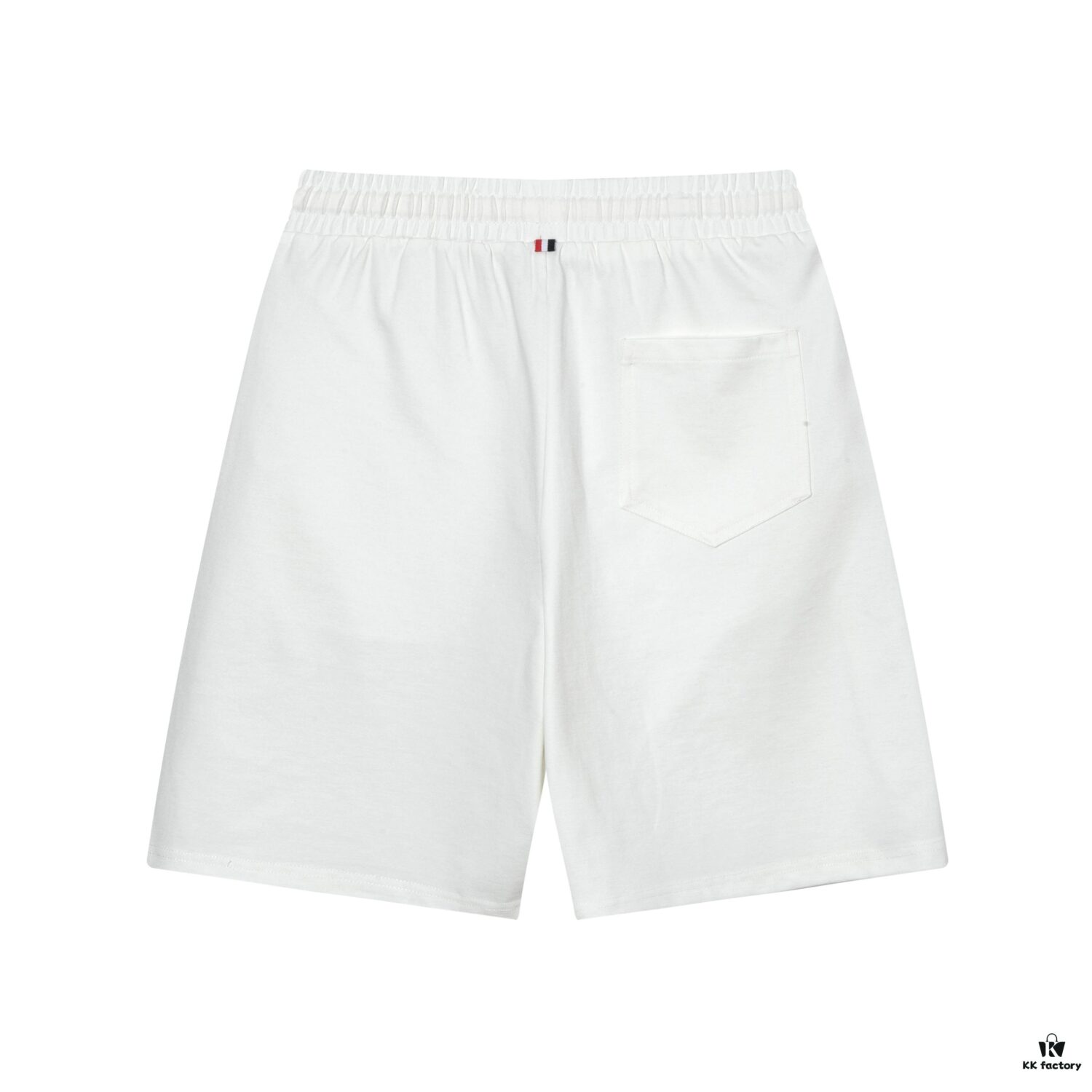 2025 TB New Arrival Knitted Shorts, Custom Fabric, Classic Three-Color Stripe Design, Streamlined and Structured Fit, Straight Striped Paneling, Premium Custom Drawstring Hardware, Smooth, Comfortable and Breathable Wear, Textured and Shapely Silhouette, Stylish Casual Wear