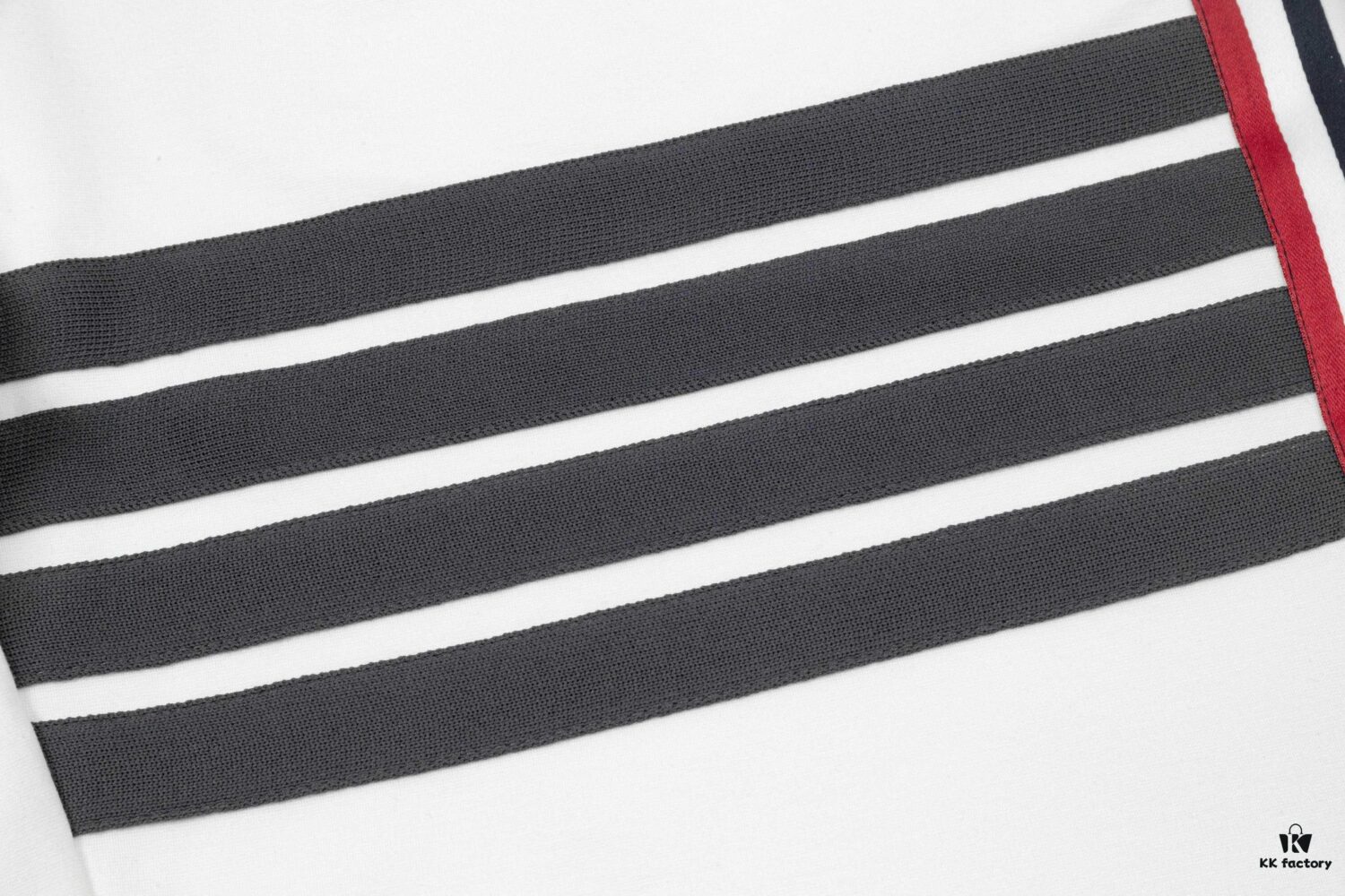 2025 TB New Arrival Knitted Shorts, Custom Fabric, Classic Three-Color Stripe Design, Streamlined and Structured Fit, Straight Striped Paneling, Premium Custom Drawstring Hardware, Smooth, Comfortable and Breathable Wear, Textured and Shapely Silhouette, Stylish Casual Wear