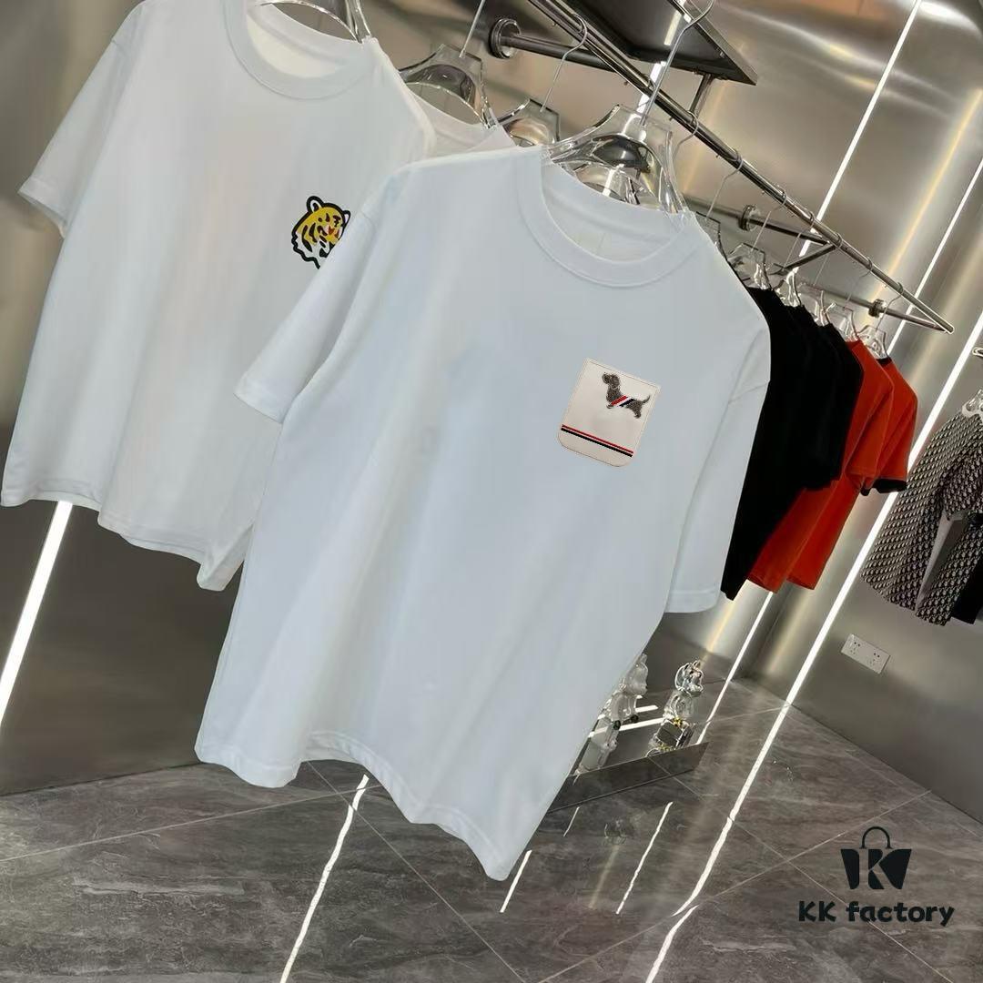 2025 Spring New Short Sleeve T-Shirt with Hand-Customized Logo on Chest