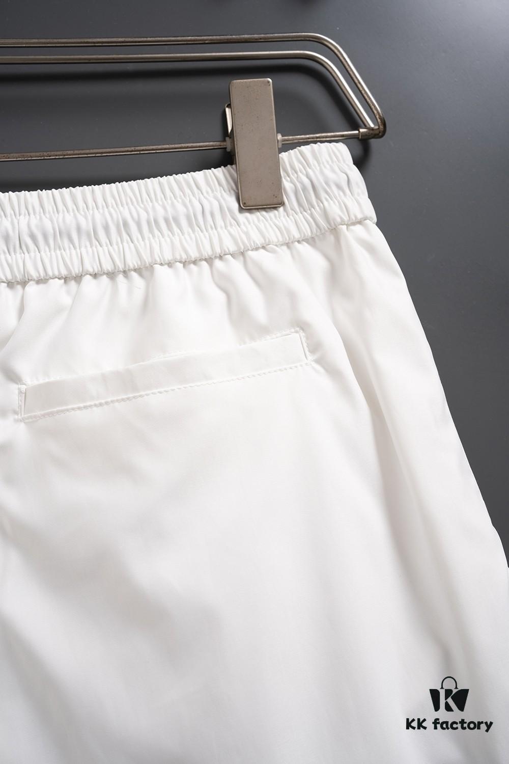 THOM BROWNE 2025 Spring and Summer New Arrival High-Quality Casual Quick-Dry Woven Beach Pants, 3D Digital Print, Premium Reproduction with Latest Embossed Logo Design, Ideal for Urban Fashion, Travel, and Leisure