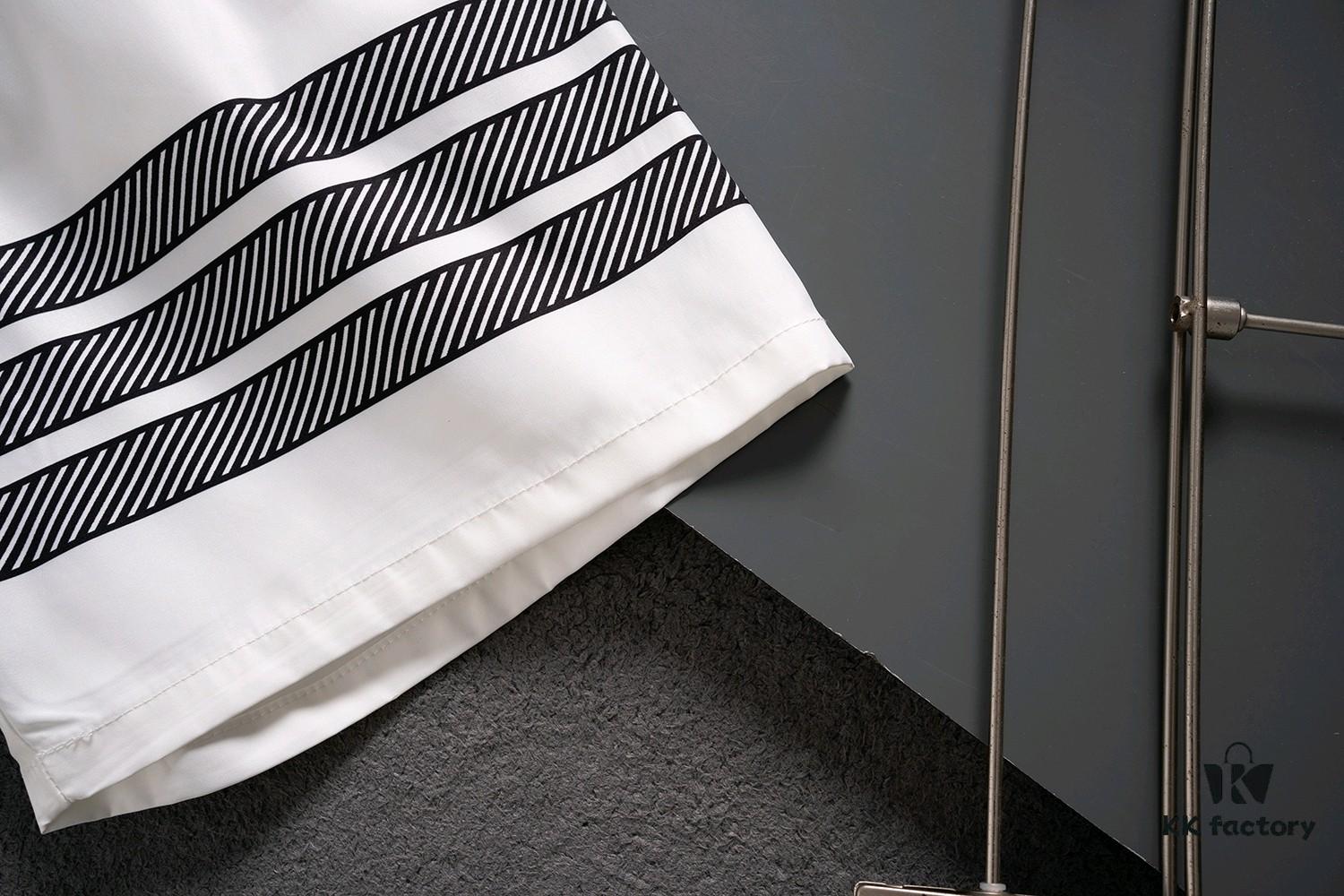 THOM BROWNE 2025 Spring and Summer New Arrival High-Quality Casual Quick-Dry Woven Beach Pants, 3D Digital Print, Premium Reproduction with Latest Embossed Logo Design, Ideal for Urban Fashion, Travel, and Leisure