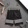 THOM BROWNE 2025 Spring and Summer New Arrival High-Quality Casual Quick-Dry Woven Pants, 3D Digital Printed Beach Shorts