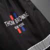 THOM BROWNE 2025 Spring and Summer New Arrival High-Quality Casual Quick-Dry Woven Pants, 3D Digital Printed Beach Shorts