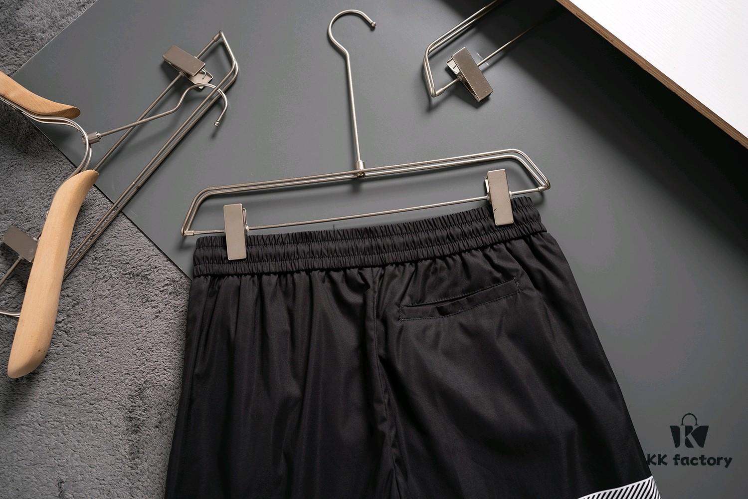 THOM BROWNE 2025 Spring and Summer New Arrival High-Quality Casual Quick-Dry Woven Pants, 3D Digital Printed Beach Shorts