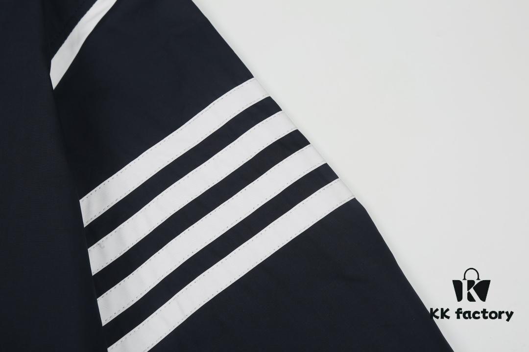 Designer TB25 Spring Summer New Arrivals Shirt, 50s Poplin Cotton Wear, Double Layer Contrast Collar, 12 Pairs Custom Shell Buttons, Sizes S M L XL Unisex