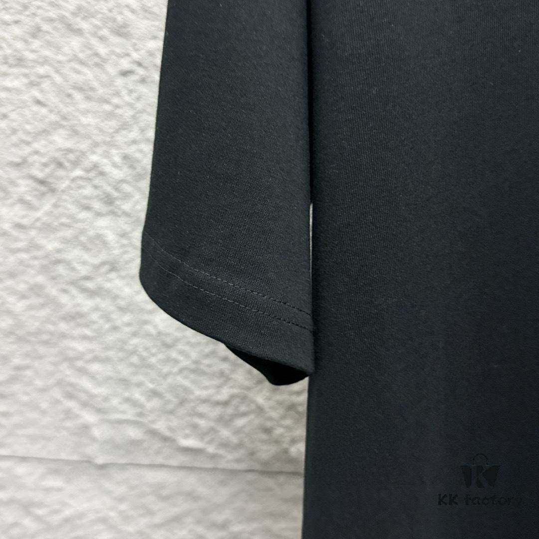 TB*Tommy* 2025 Spring and Summer New Arrival Classic Red, White, and Blue Three-Stripe Scarf with Dog Embroidery Short Sleeve T-Shirt Unisex Custom Dual-Yarn Plain-Woven 100% Cotton 300 Fabric