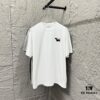 TB*Tommy* 2025 Spring and Summer New Arrival Classic Scarf Dog Embroidery Short Sleeve T-Shirt Custom Double Gauze Plain Weave Pure Cotton 300 Fabric Unisex