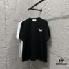 TB*Tommy* 2025 Spring/Summer New Arrival Classic Scarf Dog Embroidery Short Sleeve T-Shirt Custom Double Gauze Plain Weave 100% Cotton 300 Fabric Unisex