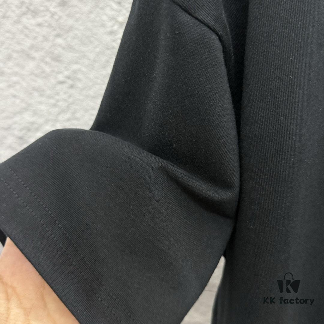 TB*Tommy* 2025 Spring/Summer New Arrival Classic Scarf Dog Embroidery Short Sleeve T-Shirt Custom Double Gauze Plain Weave 100% Cotton 300 Fabric Unisex