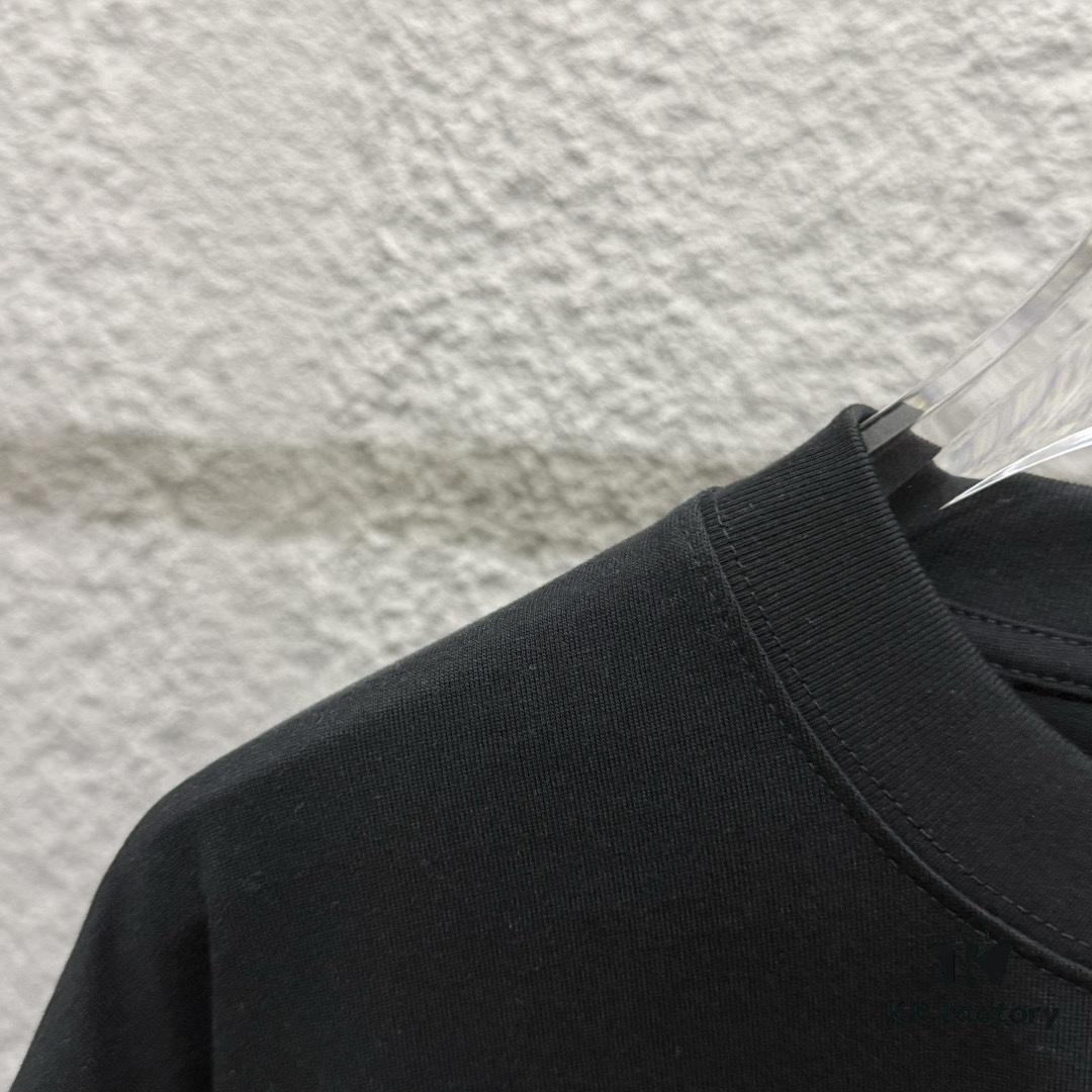 TB*Tommy* 2025 Spring/Summer New Arrival Classic Scarf Dog Embroidery Short Sleeve T-Shirt Custom Double Gauze Plain Weave 100% Cotton 300 Fabric Unisex