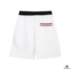 2024SS Thom Browne New Knit Shorts, Custom Fabric, Jacquard Knit Technique, Embroidered Logo, Streamlined Tailored Fit, Straight Striped Panel Design, Premium Metal Hardware Drawstring, Smooth and Comfortable Breathable Wear, Textured and Structured Look, Stylish Casual Wear