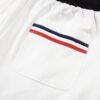 2024SS Thom Browne New Knit Shorts, Custom Fabric, Jacquard Knit Technique, Embroidered Logo, Streamlined Tailored Fit, Straight Striped Panel Design, Premium Metal Hardware Drawstring, Smooth and Comfortable Breathable Wear, Textured and Structured Look, Stylish Casual Wear