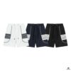 2025 TB New Quick-Dry Beach Shorts, Custom Fabric, Embroidered Logo, Structured Fit with Straight Stripe Panels