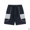 2025 TB New Quick-Dry Beach Shorts, Custom Fabric, Embroidered Logo, Structured Fit with Straight Stripe Panels
