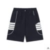2025 TB New Quick-Dry Beach Shorts, Custom Fabric, Embroidered Logo, Structured Fit with Straight Stripe Panels