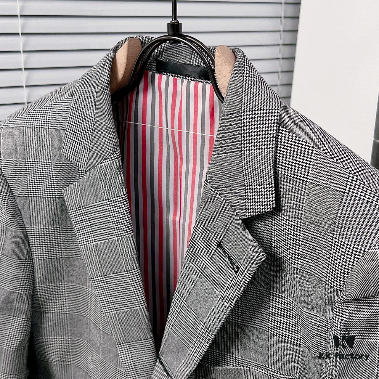 Thom Browne Classic Full-Print Business Plaid Suit