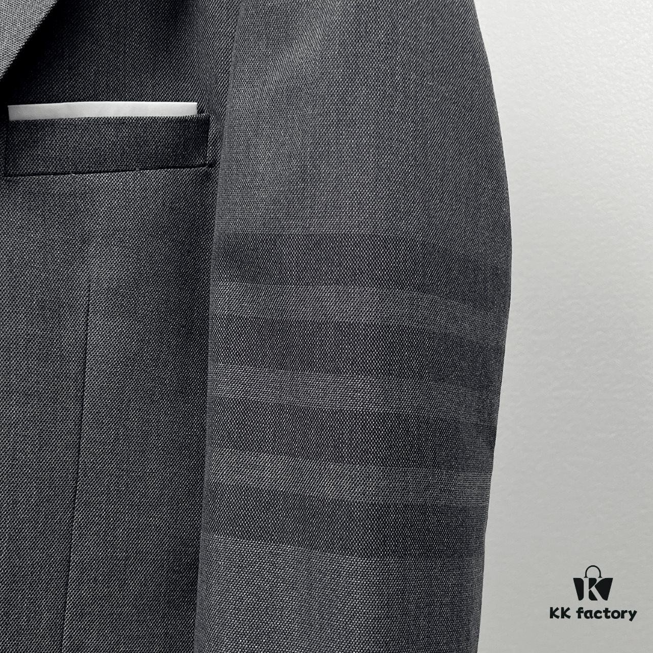 Thom Browne Classic Four-Stripe Grey Suit