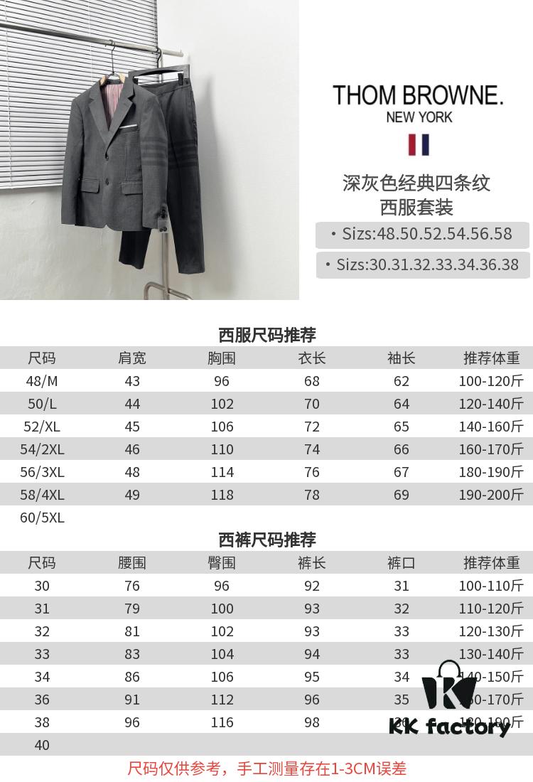 Thom Browne / Grey Classic Four-Stripe Suit Trousers