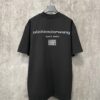 Alexander Wang 2024 FW Autumn/Winter Heavyweight 380g Short Sleeve T-Shirt with New York Flag Embossed Print