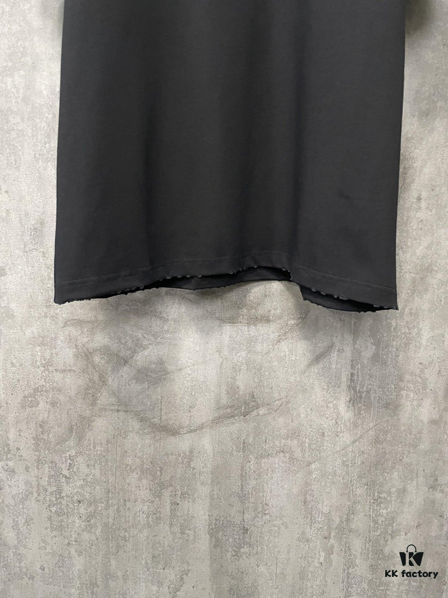 Alexander Wang 2024 FW Autumn/Winter Heavyweight 380g Short Sleeve T-Shirt with New York Flag Embossed Print