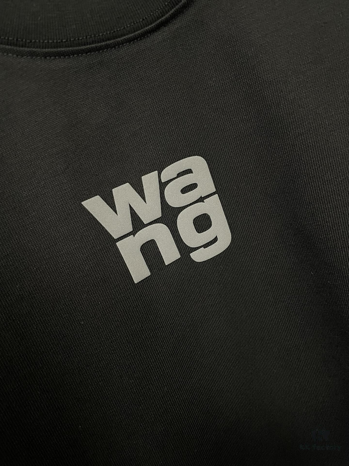 Alexander Wang 2024 FW Autumn/Winter Heavyweight 380g Short Sleeve T-Shirt with New York Flag Embossed Print