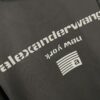 Alexander Wang 2024 FW Autumn/Winter Heavyweight 380g Short Sleeve T-Shirt with New York Flag Embossed Print