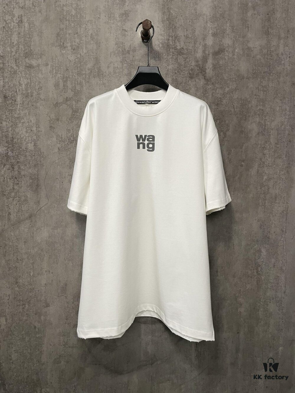 Alexander Wang 2024FW Fall/Winter Heavyweight 380g Short Sleeve T-Shirt with New York Flag Raised Print