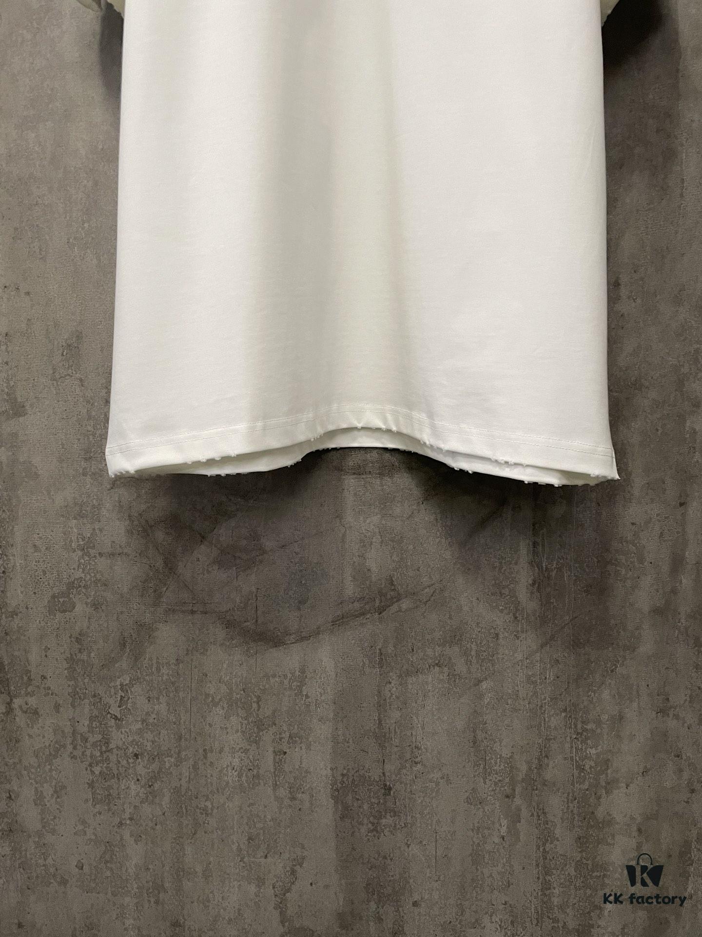 Alexander Wang 2024FW Fall/Winter Heavyweight 380g Short Sleeve T-Shirt with New York Flag Raised Print