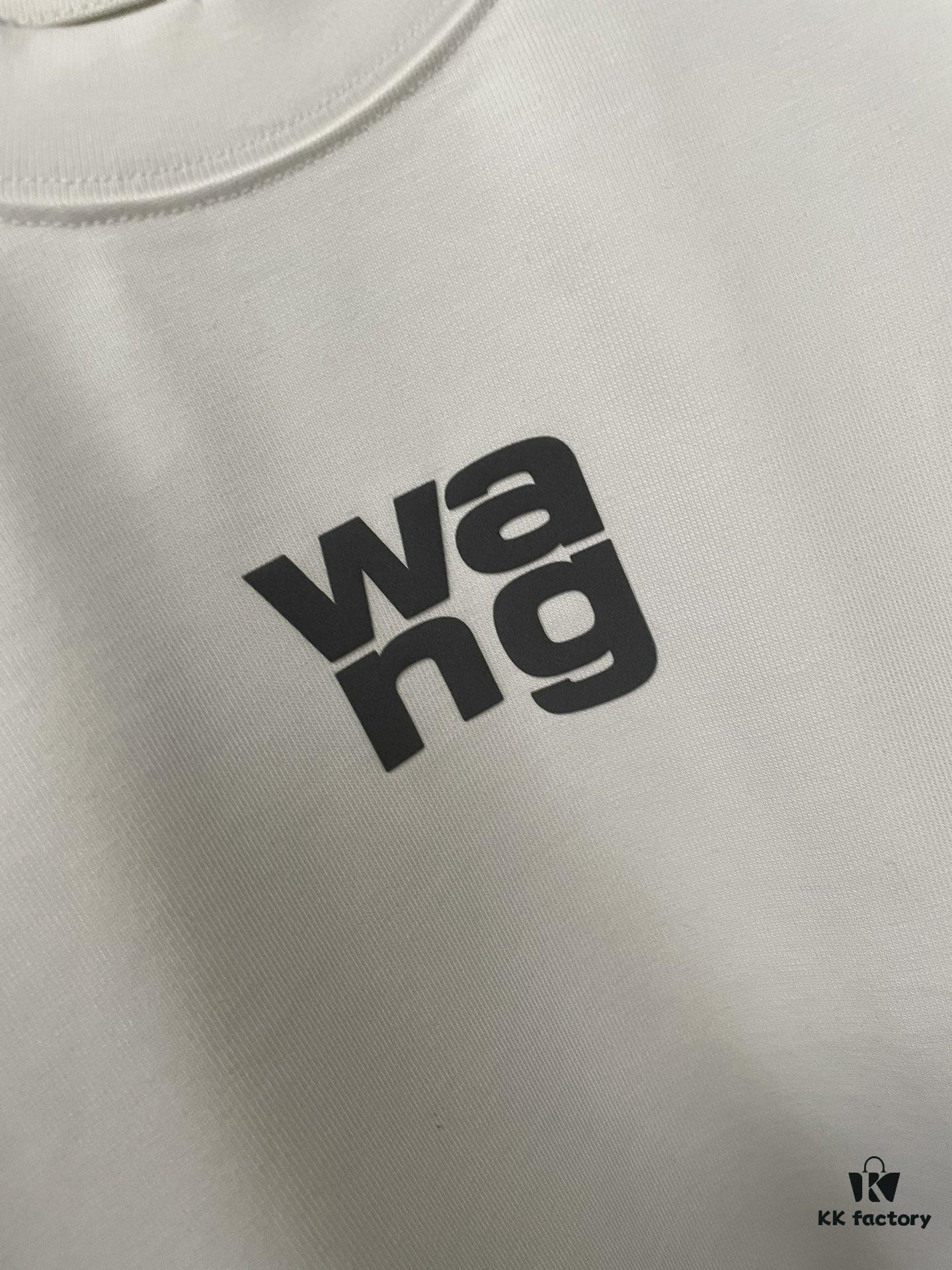 Alexander Wang 2024FW Fall/Winter Heavyweight 380g Short Sleeve T-Shirt with New York Flag Raised Print