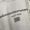 Alexander Wang 2024FW Fall/Winter Heavyweight 380g Short Sleeve T-Shirt with New York Flag Raised Print