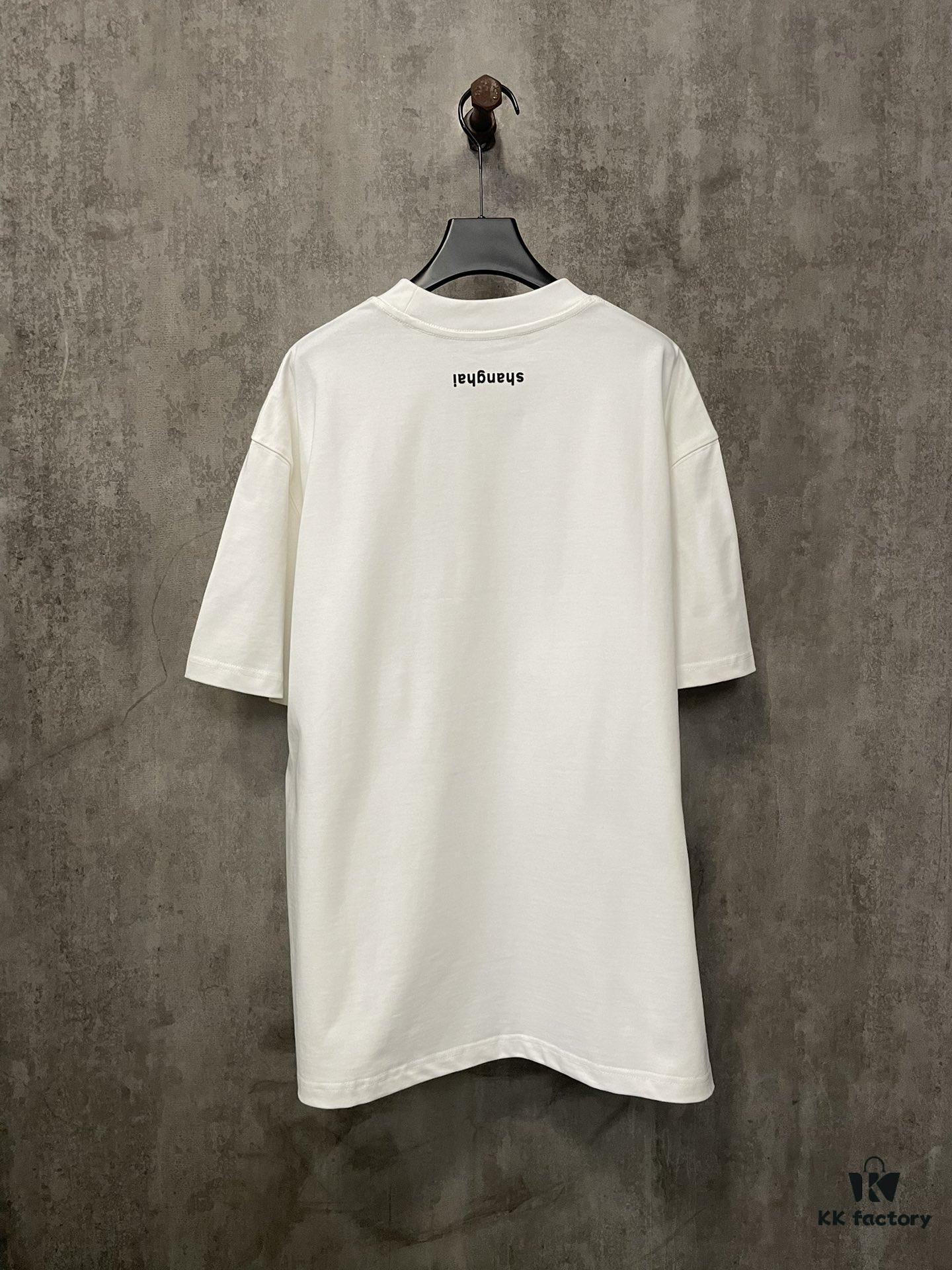 Alexander Wang 2024 FW Pre-Spring Heavyweight 380g Short Sleeve T-Shirt with Raised Puff Print