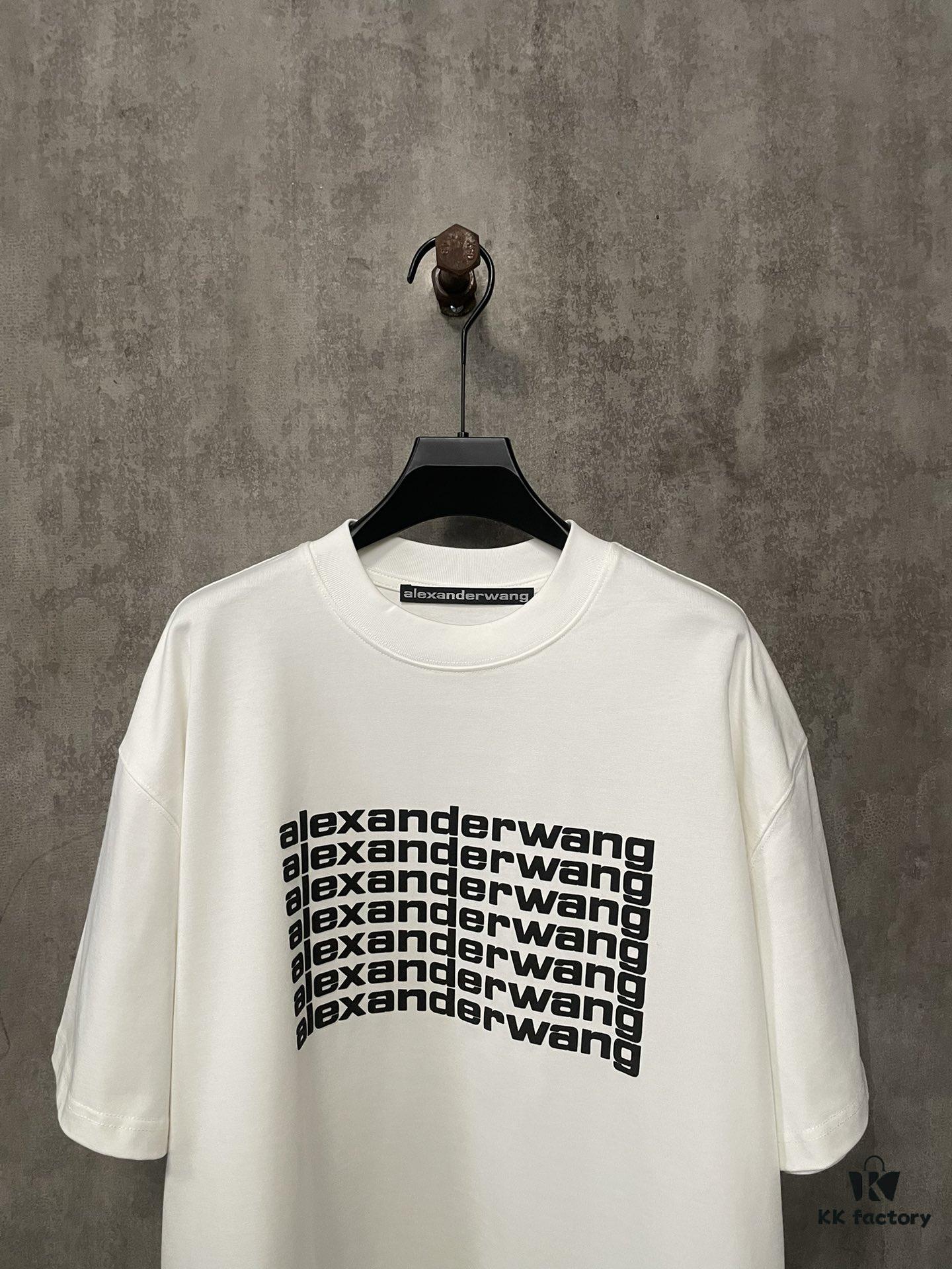 Alexander Wang 2024 FW Pre-Spring Heavyweight 380g Short Sleeve T-Shirt with Raised Puff Print