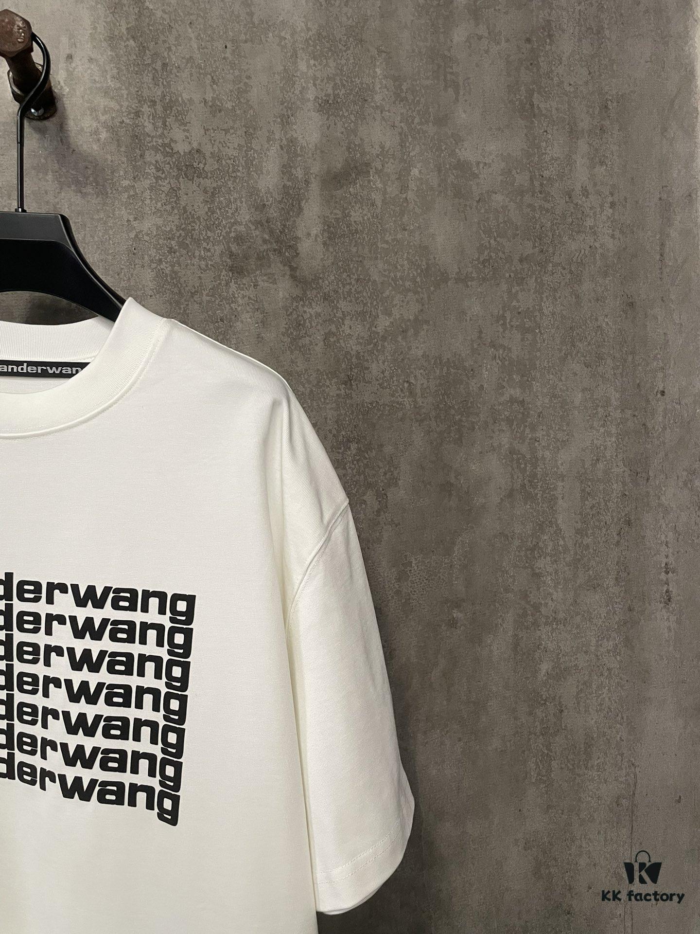 Alexander Wang 2024 FW Pre-Spring Heavyweight 380g Short Sleeve T-Shirt with Raised Puff Print