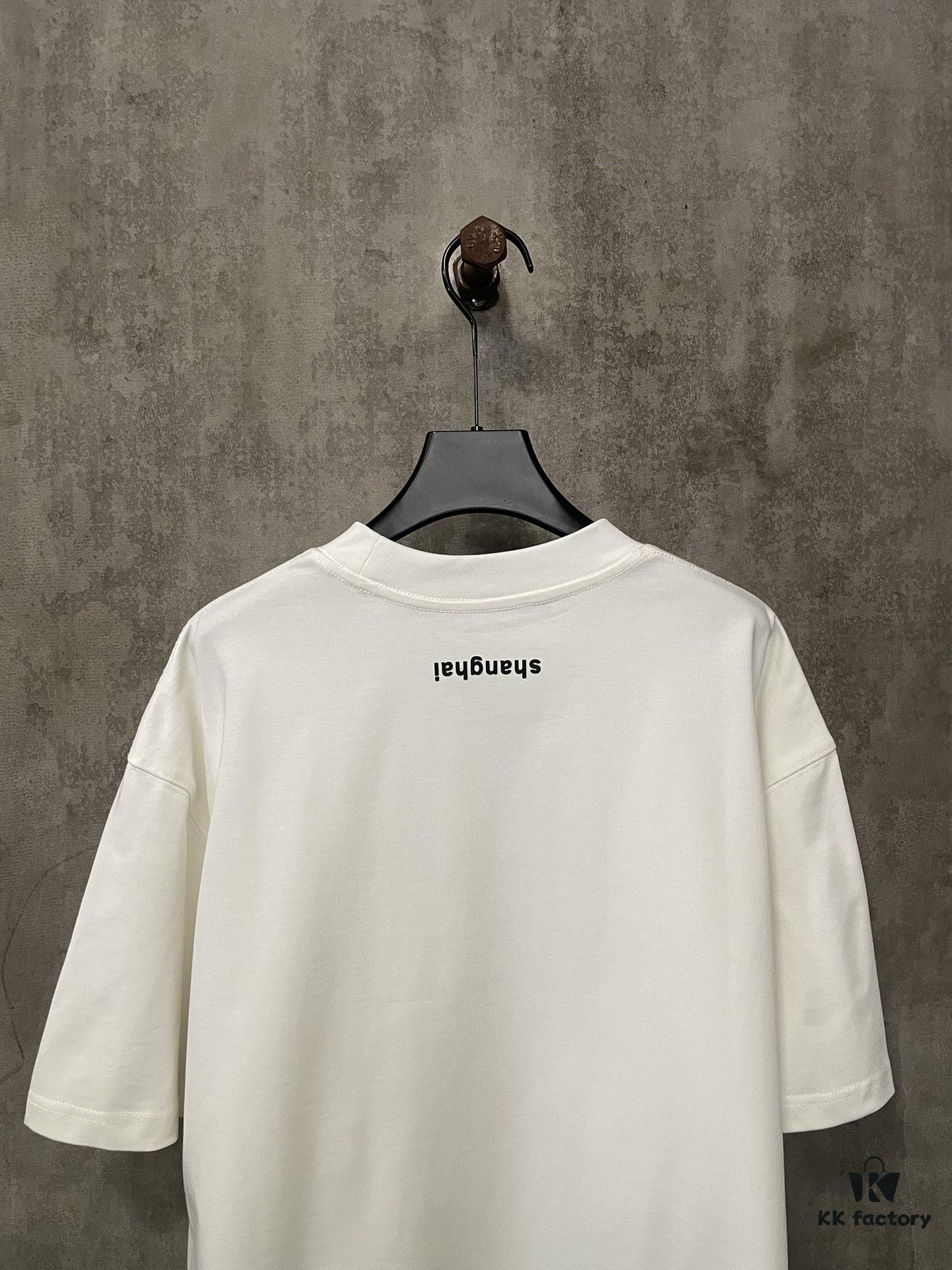 Alexander Wang 2024 FW Pre-Spring Heavyweight 380g Short Sleeve T-Shirt with Raised Puff Print