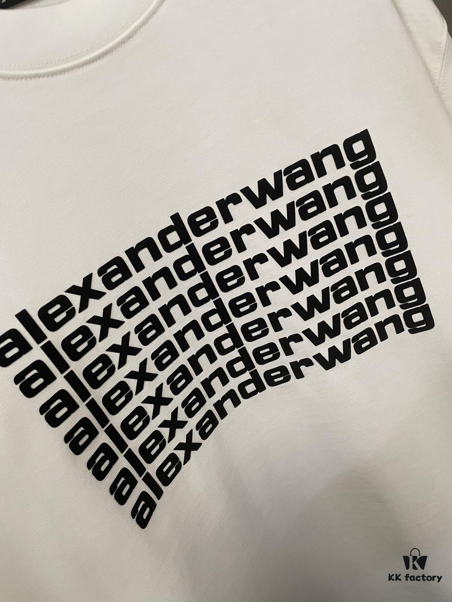 Alexander Wang 2024 FW Pre-Spring Heavyweight 380g Short Sleeve T-Shirt with Raised Puff Print