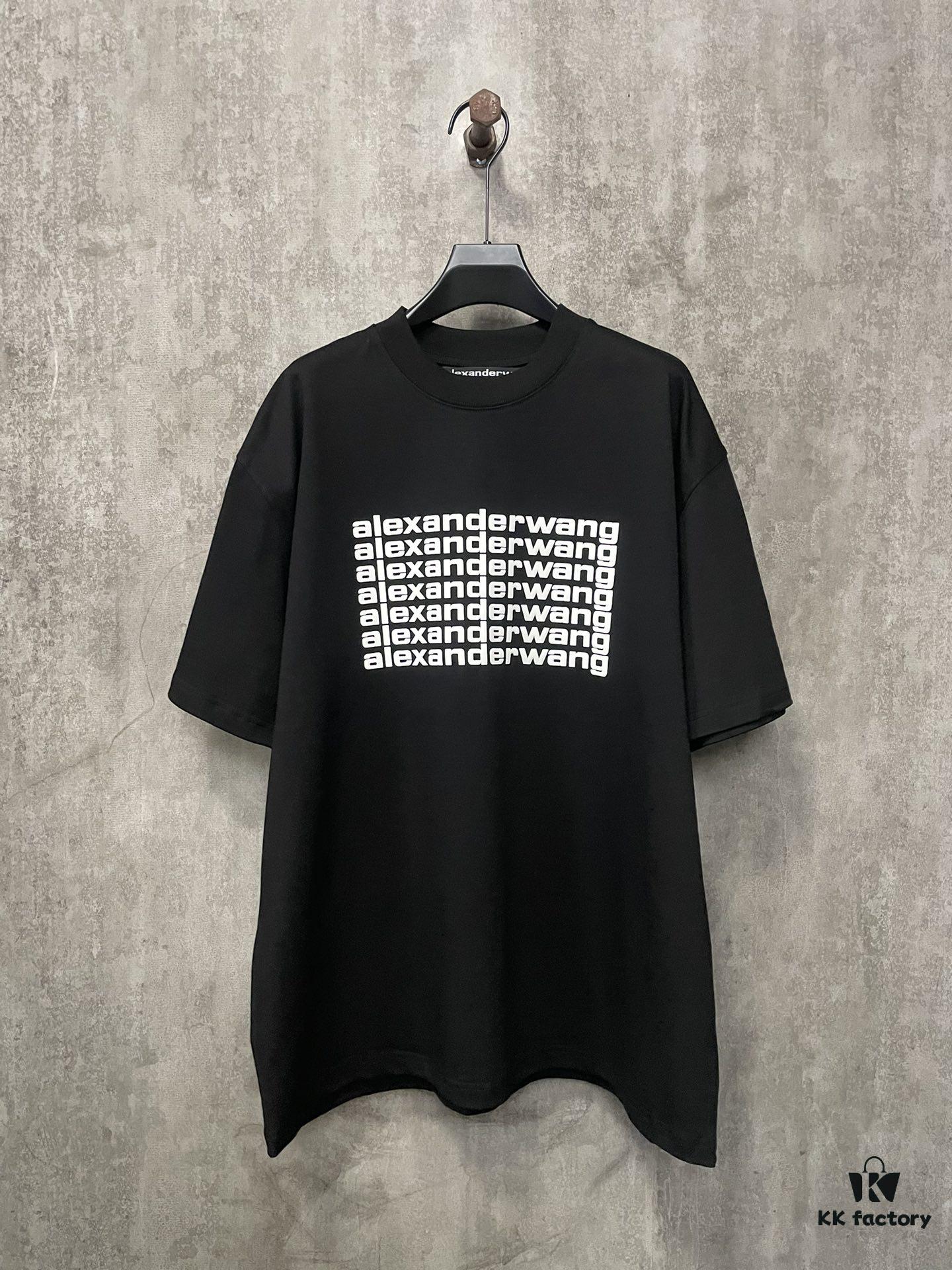 Alexander Wang 2024 FW Pre-Spring Heavyweight 380g Short Sleeve T-Shirt with Raised Puff Print