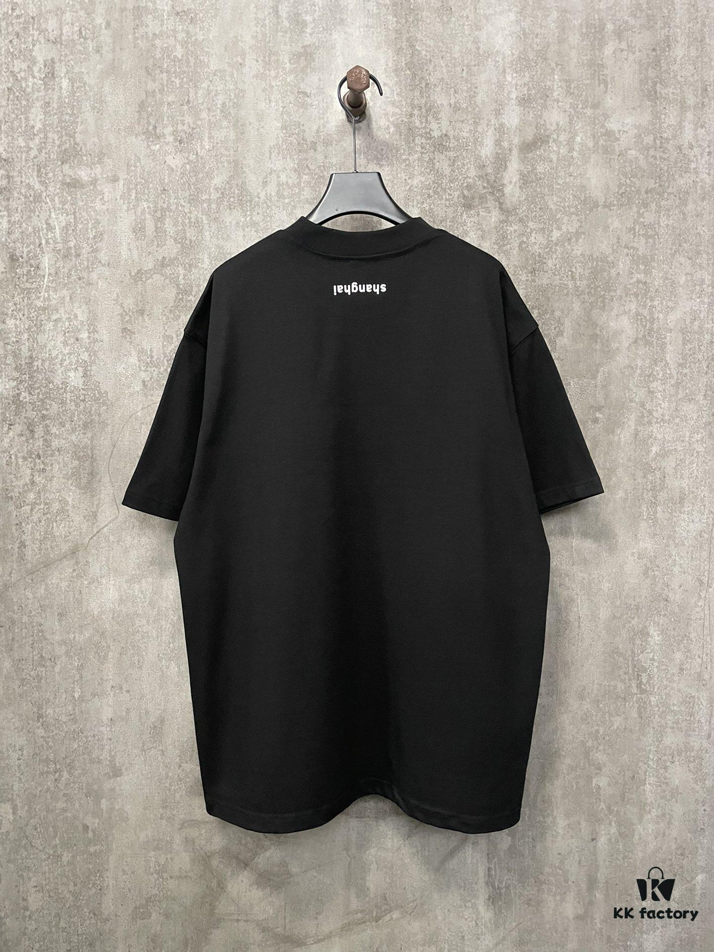 Alexander Wang 2024 FW Pre-Spring Heavyweight 380g Short Sleeve T-Shirt with Raised Puff Print