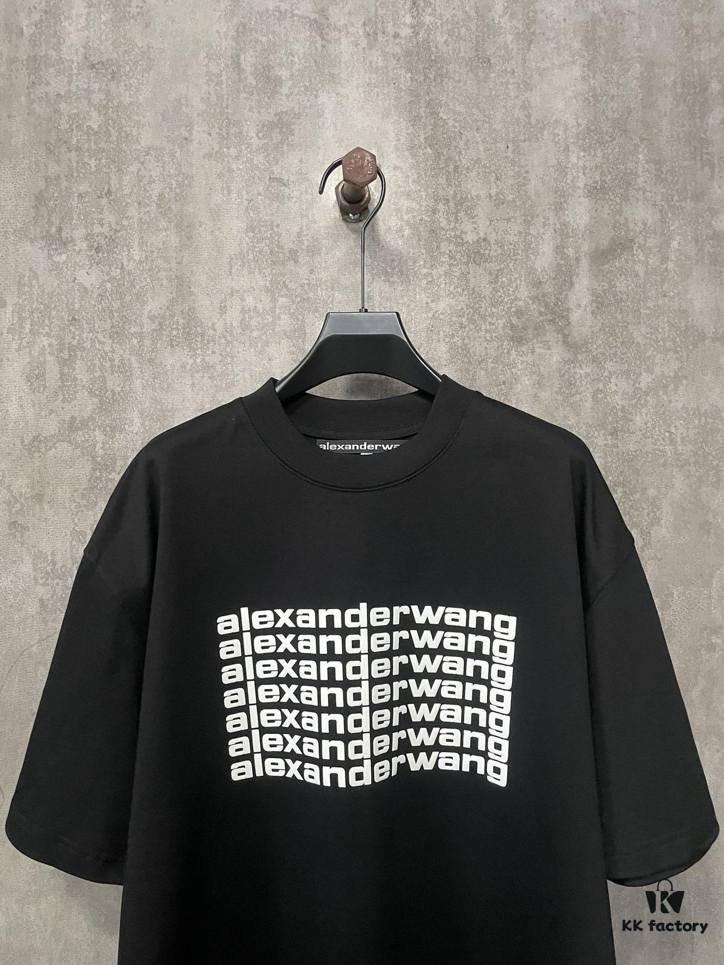 Alexander Wang 2024 FW Pre-Spring Heavyweight 380g Short Sleeve T-Shirt with Raised Puff Print