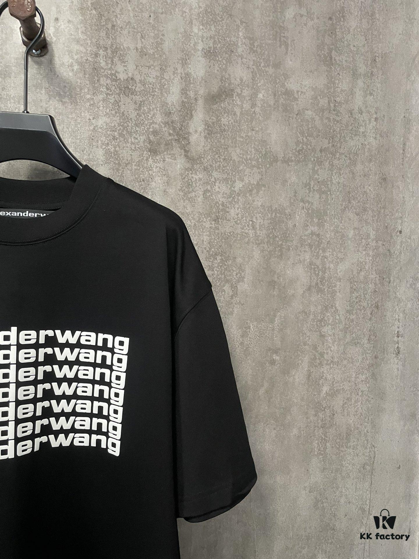 Alexander Wang 2024 FW Pre-Spring Heavyweight 380g Short Sleeve T-Shirt with Raised Puff Print