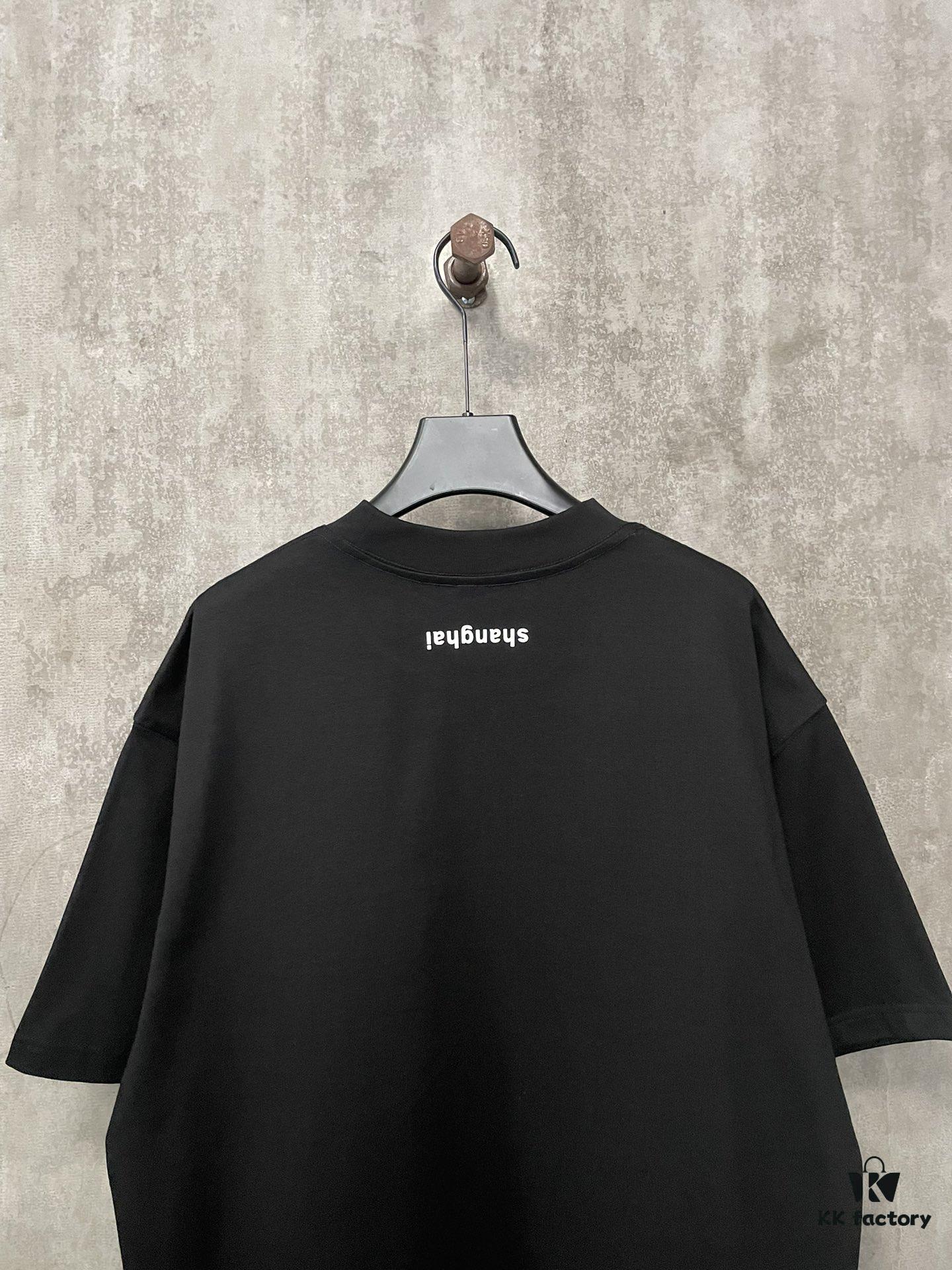 Alexander Wang 2024 FW Pre-Spring Heavyweight 380g Short Sleeve T-Shirt with Raised Puff Print