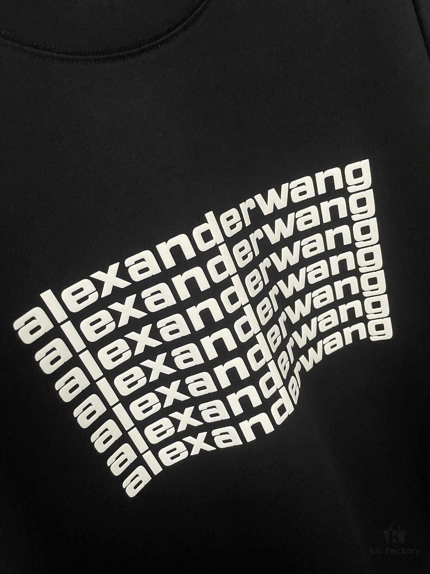 Alexander Wang 2024 FW Pre-Spring Heavyweight 380g Short Sleeve T-Shirt with Raised Puff Print