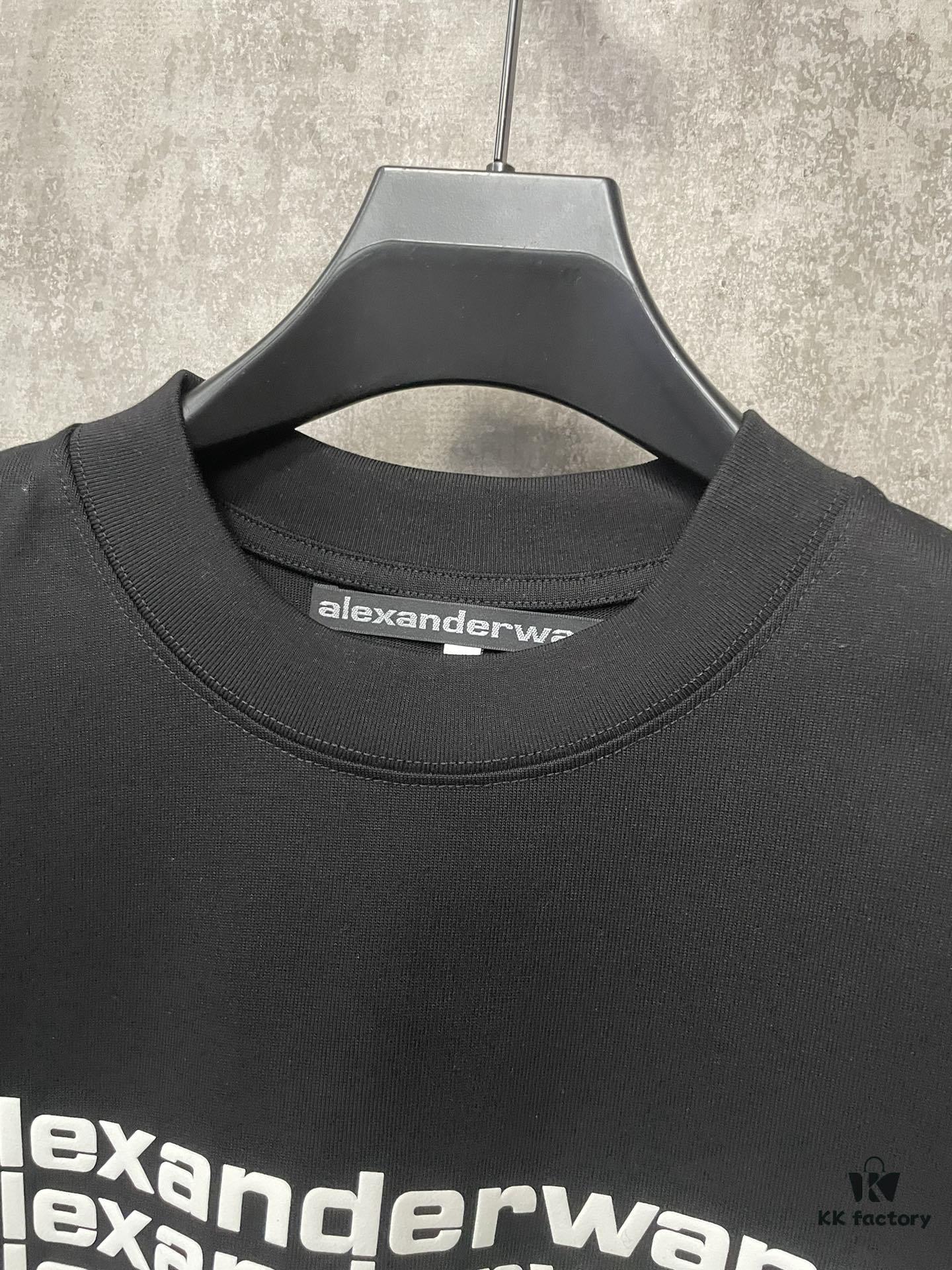 Alexander Wang 2024 FW Pre-Spring Heavyweight 380g Short Sleeve T-Shirt with Raised Puff Print