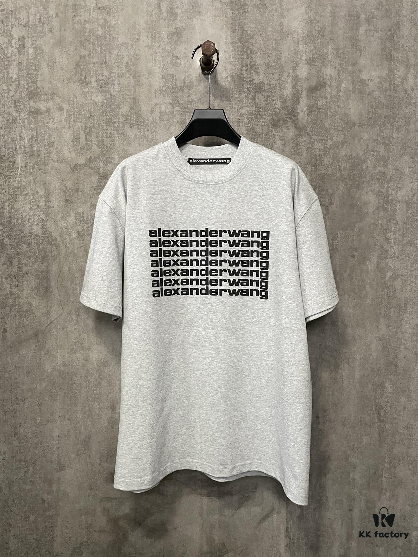 Alexander Wang 2024 FW Pre-Spring Heavyweight 380g Short Sleeve T-Shirt with Raised Puff Print