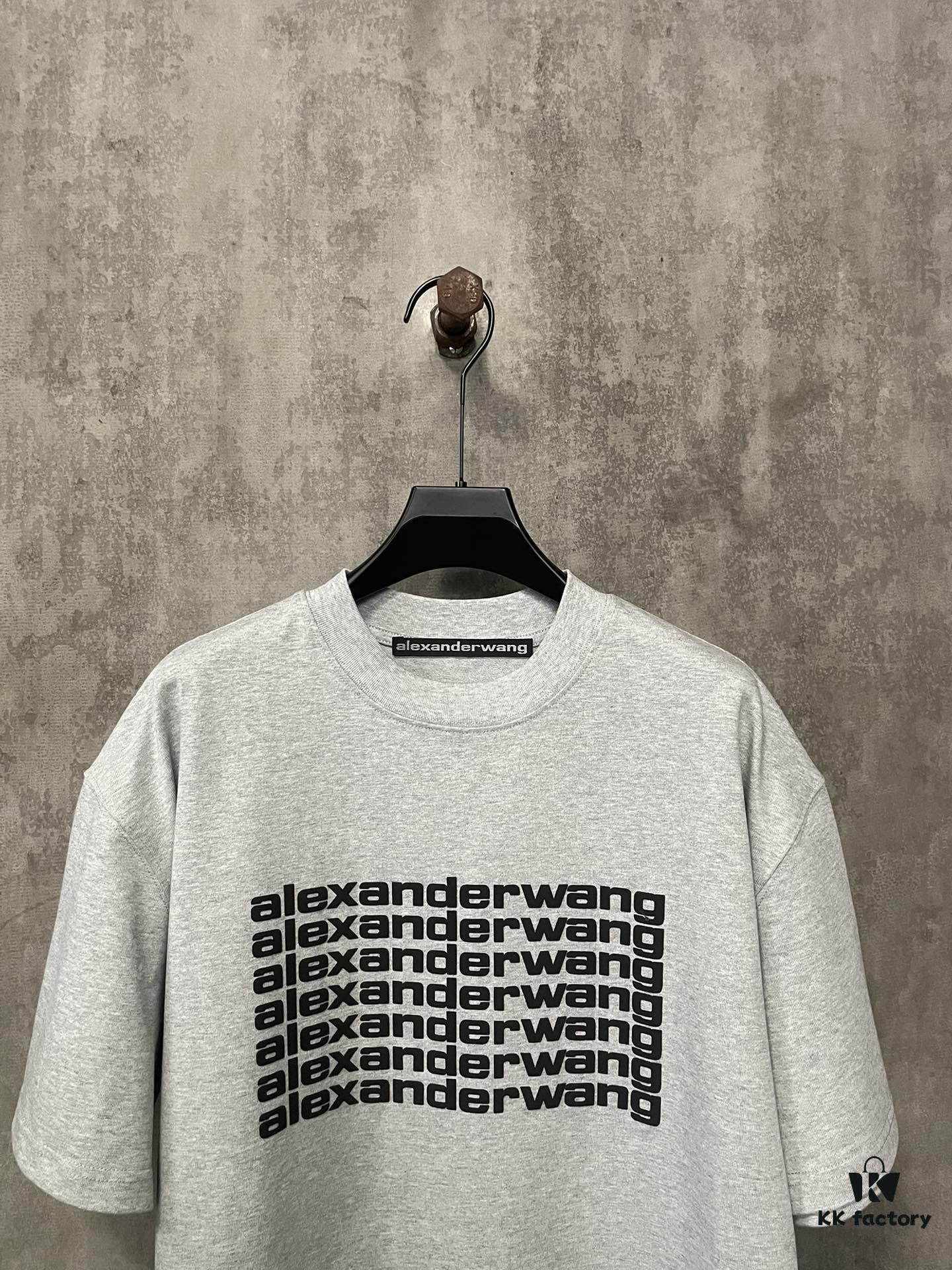 Alexander Wang 2024 FW Pre-Spring Heavyweight 380g Short Sleeve T-Shirt with Raised Puff Print