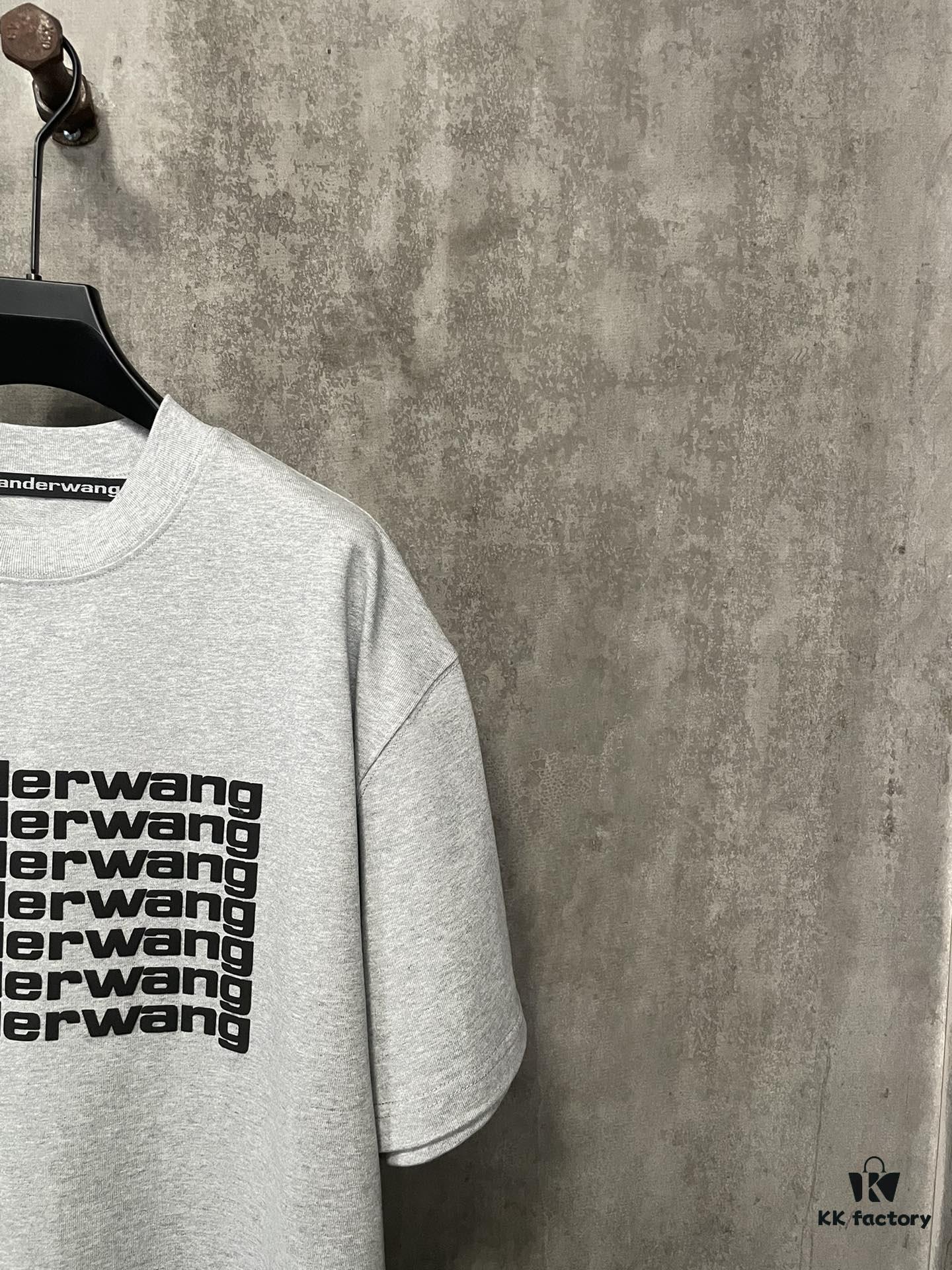 Alexander Wang 2024 FW Pre-Spring Heavyweight 380g Short Sleeve T-Shirt with Raised Puff Print