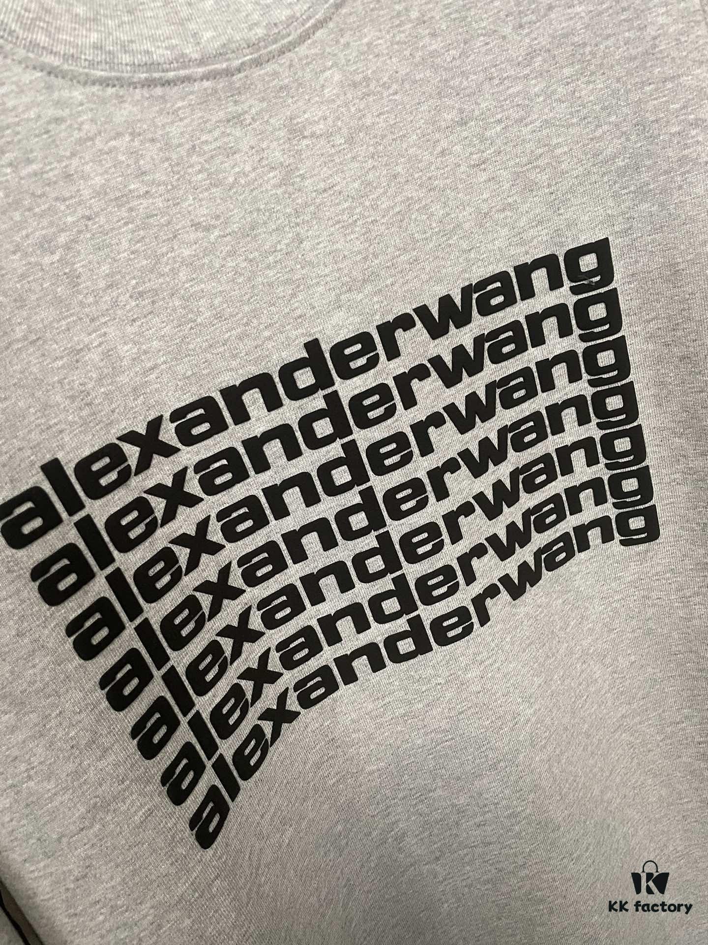 Alexander Wang 2024 FW Pre-Spring Heavyweight 380g Short Sleeve T-Shirt with Raised Puff Print