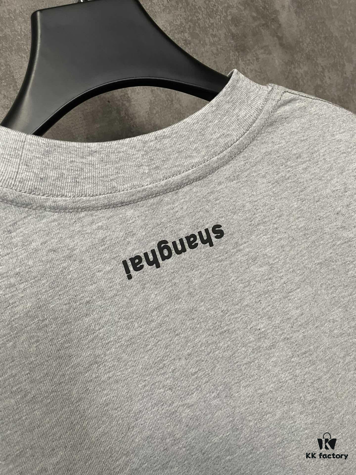 Alexander Wang 2024 FW Pre-Spring Heavyweight 380g Short Sleeve T-Shirt with Raised Puff Print